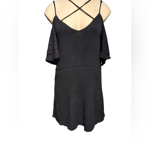 Lulu's Black Cold-Shoulder Mini Dress - Picture 10 of 12